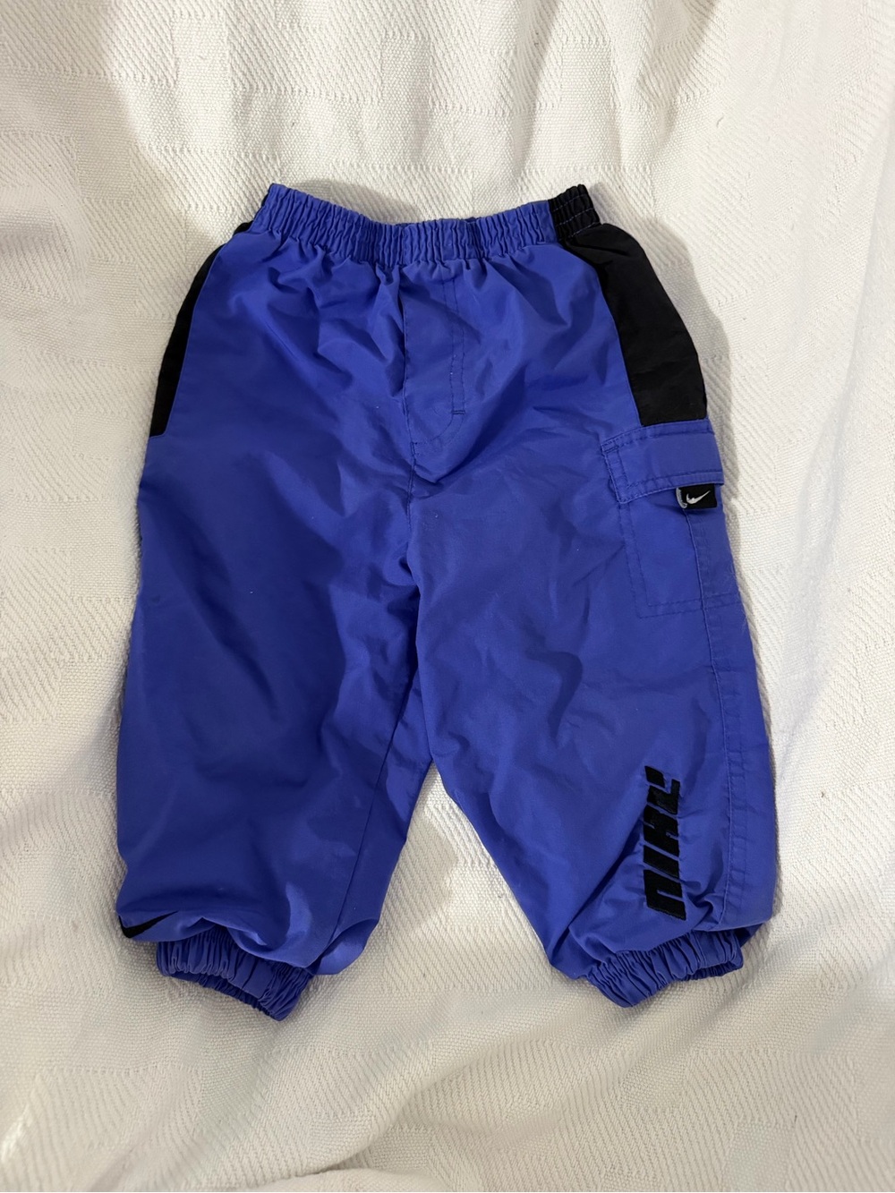 Vintage Nike Kids Purple Sweatpants Joggers with Black Logo